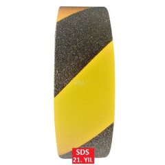 Sds Zemin-Merdiven Kaydırmaz Bandı 50 Mm*25 Metre Sarı/Siyah
