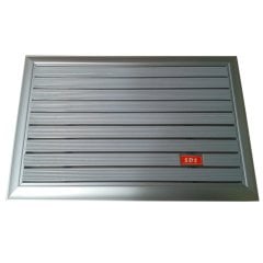 SDS ALÜMİNYUM ÇERÇEVELİ METAL PASPAS - GRİ PVC FİTİLLİ