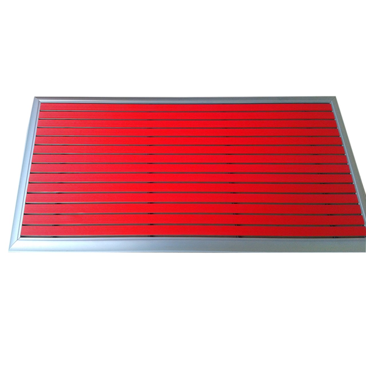 SDS ALÜMİNYUM ÇERÇEVELİ METAL PASPAS - KIRMIZI PVC FİTİLLİ