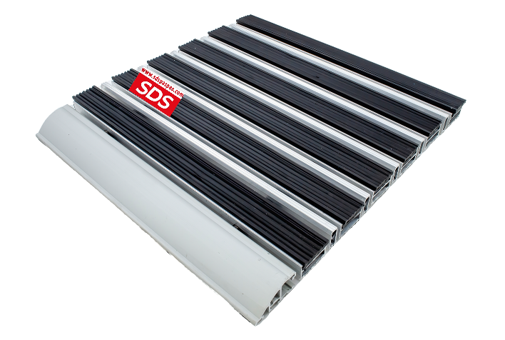 SDS ALÜMİNYUM ÇERÇEVELİ/ÇERÇEVESİZ SİSTEM METAL PASPAS PVC FİTİLLİ VE METAL SIYIRICILI